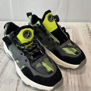 Javi Predator Neon Green Camo Sneaker Shoes Athletic (missing lace)